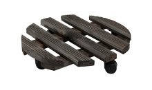 Rullevogn Ø30 cm sort træ